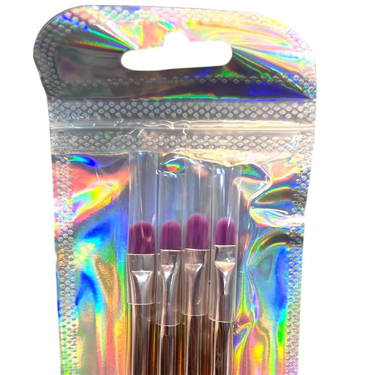 Pincel Para Gel Kit C/4 Rose