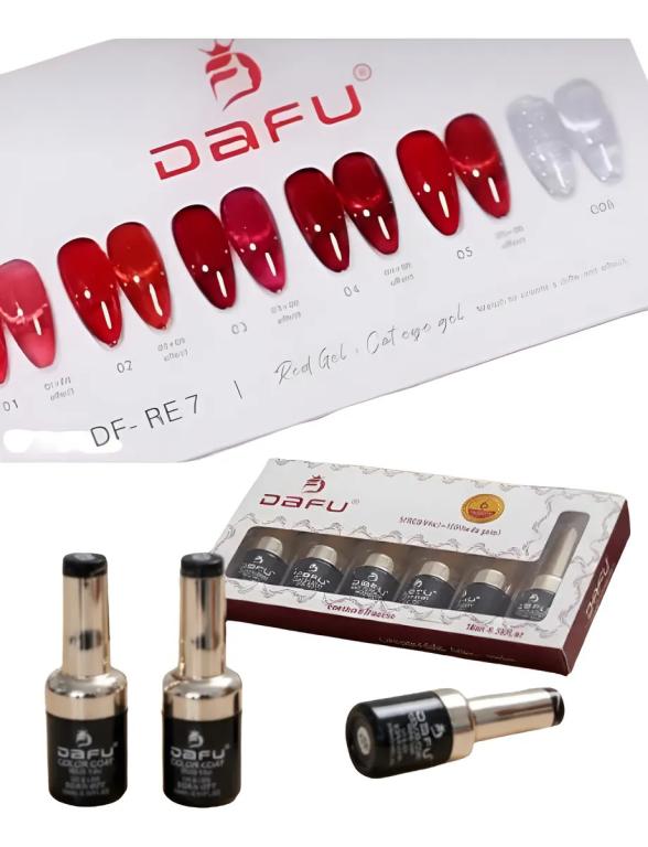 Esmalte em Gel Dafu 5(Red Véu) + (Olho de Gato) 6 Unid - 10ml - DF-RE-7