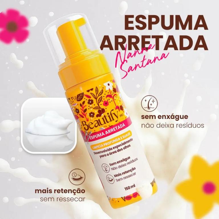 Espuma Arretada Para Cílios Beautify Pro 150ml