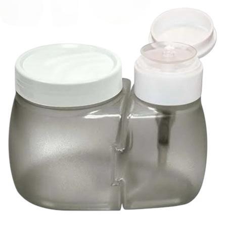 Dosador De Acetona Com Porta Algodão Cor Cinza