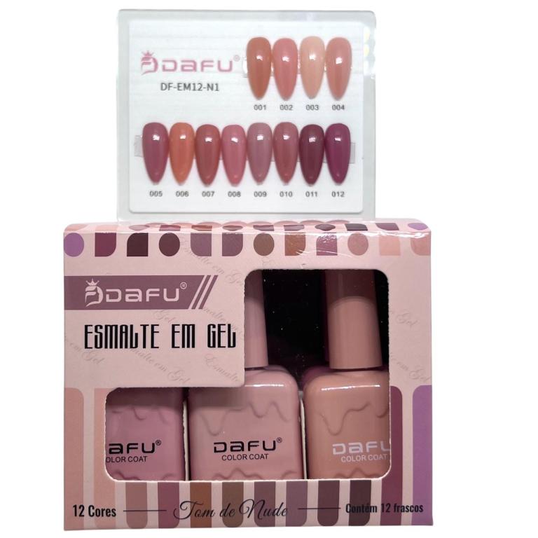 Esmalte Em Gel Dafu 12 Cores - Nude EM12-N1