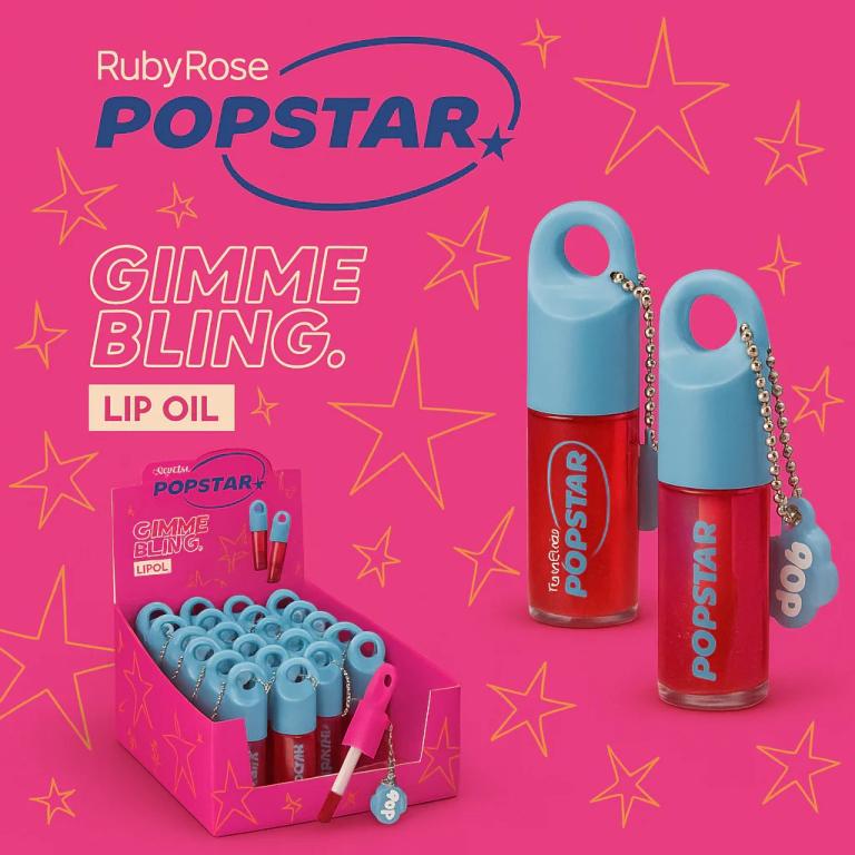 Ruby Rose Lip Oil PopStar Gimme Bling - L6507-2