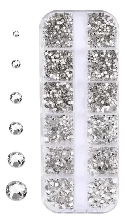 Decoração Strass Caixa Prata