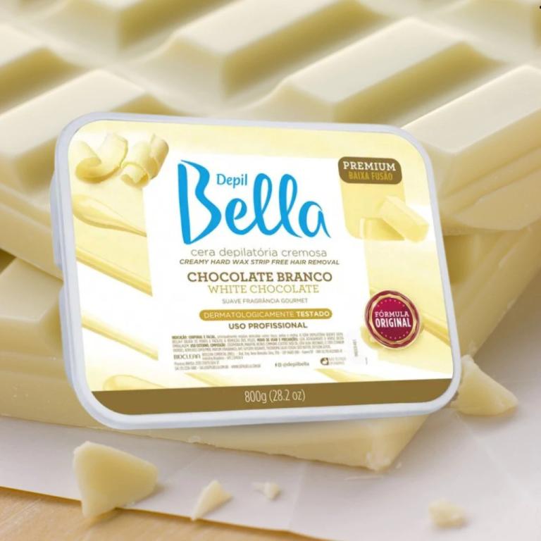Depil Bella Cera Depilatória Chocolate Branco 800gr