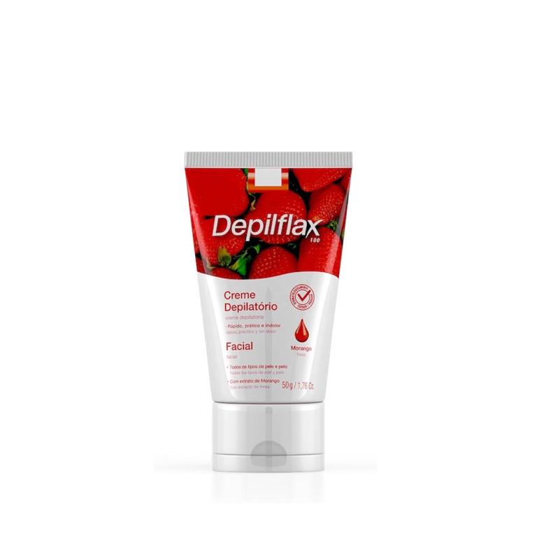 Depilflax Creme Depilatório Facial Morango 50g