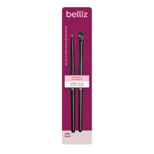 Belliz Kit de Pincéis Para Tintura de Sobrancelha 2 Pçs Ref 1006