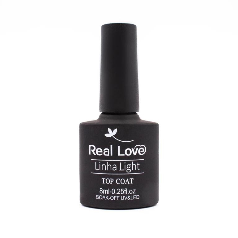 Real Love Top Coat Para Unhas Linha Light 8ml