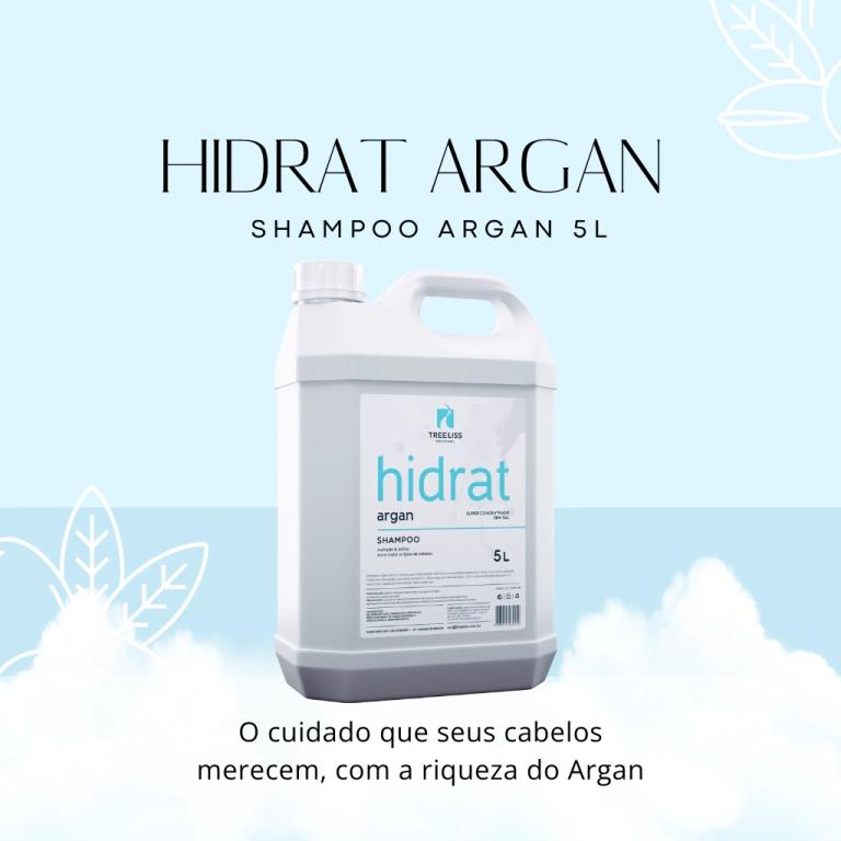 Tree Liss Shampoo Lavatório Hidrat Argan 5lt