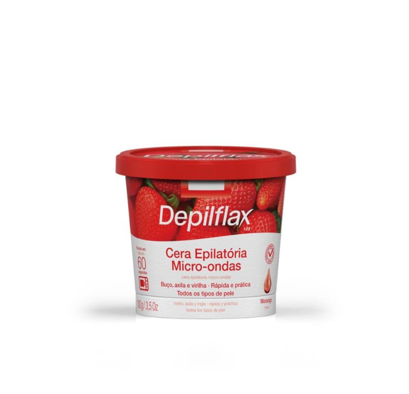 Depilflax Cera De Microondas Morango 100g