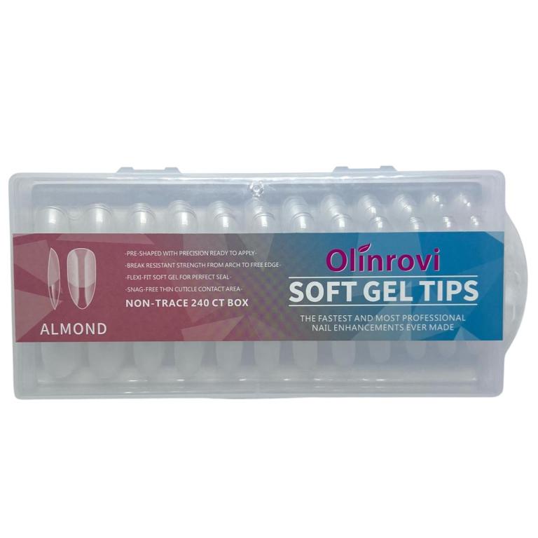 Unha Soft Gel Postiça Almond - 240 Unidades