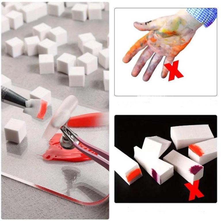 Kit de Precisão e Aplicação de Decoração Esfumar C/ 50 Mini Esponjas