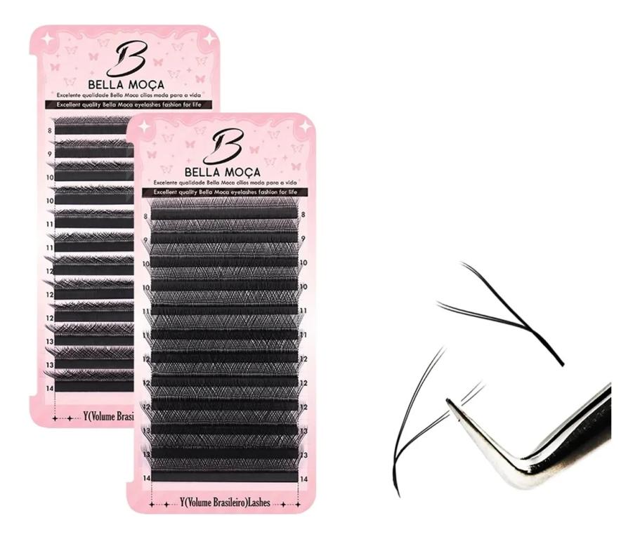 Cílios Bella Moça Y 0.07D Tamanho:0.07D (8mm)