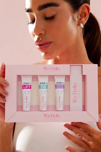 We Bella Kit Brow Lamination - Step 1 Lift - Step 2 Fix - Step 3 Keration Booster 15g