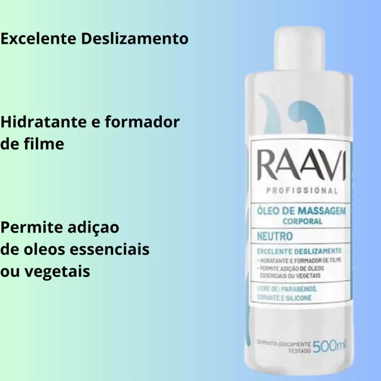 Raavi Oleo de Massagem Neutro 500ml