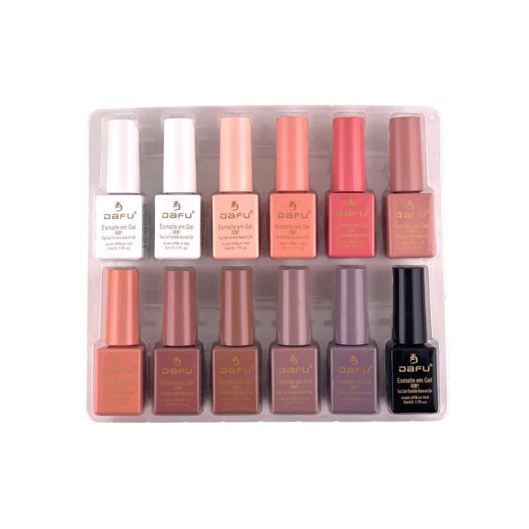 Esmalte Em Gel Dafu 12 Cores 3 em 1 5ml - DF-ONE12-N
