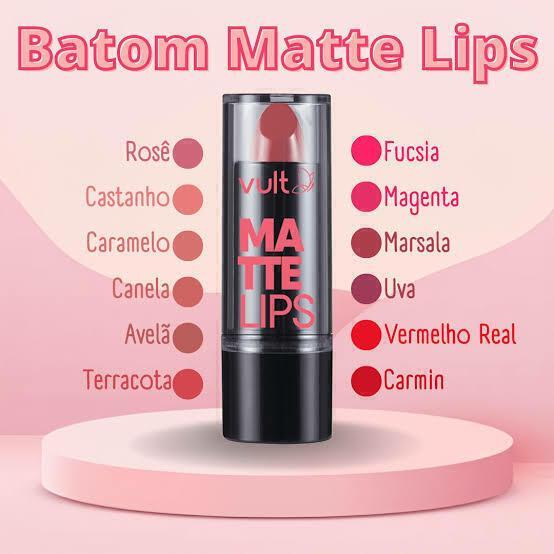 Vult Batom Matte Lips 3,8gr Cor:10 Uva