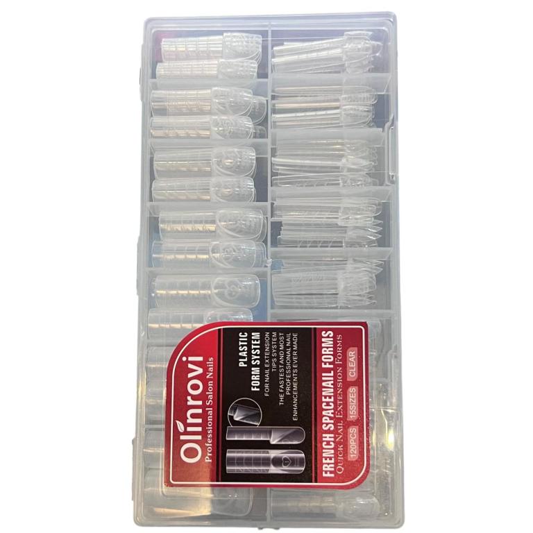 Molde F1 Formas Francesas de Espaço Nail Dual Form 120und