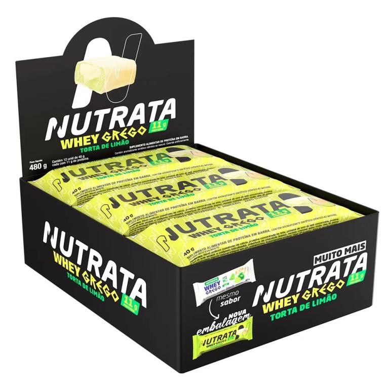 Barrinha Proteica Nutrata Whey Grego Bar Torta de Limão 40gr