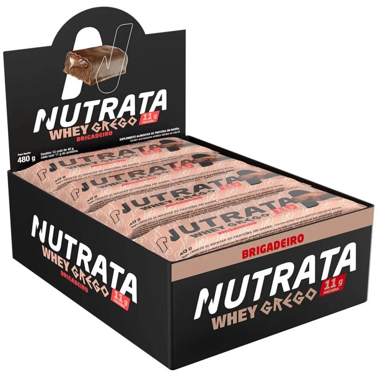 Barrinha Proteica Nutrata Whey Grego Bar Brigadeiro 40gr