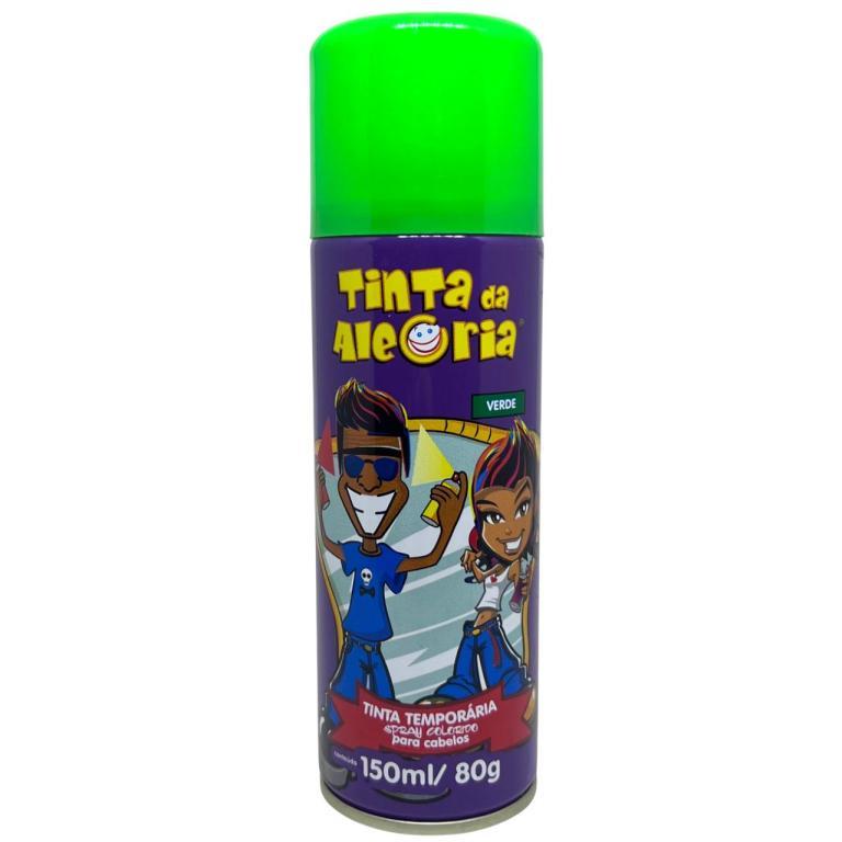 Spray Tinta Temporária Para Cabelo 150ml Cor:3 - Verde