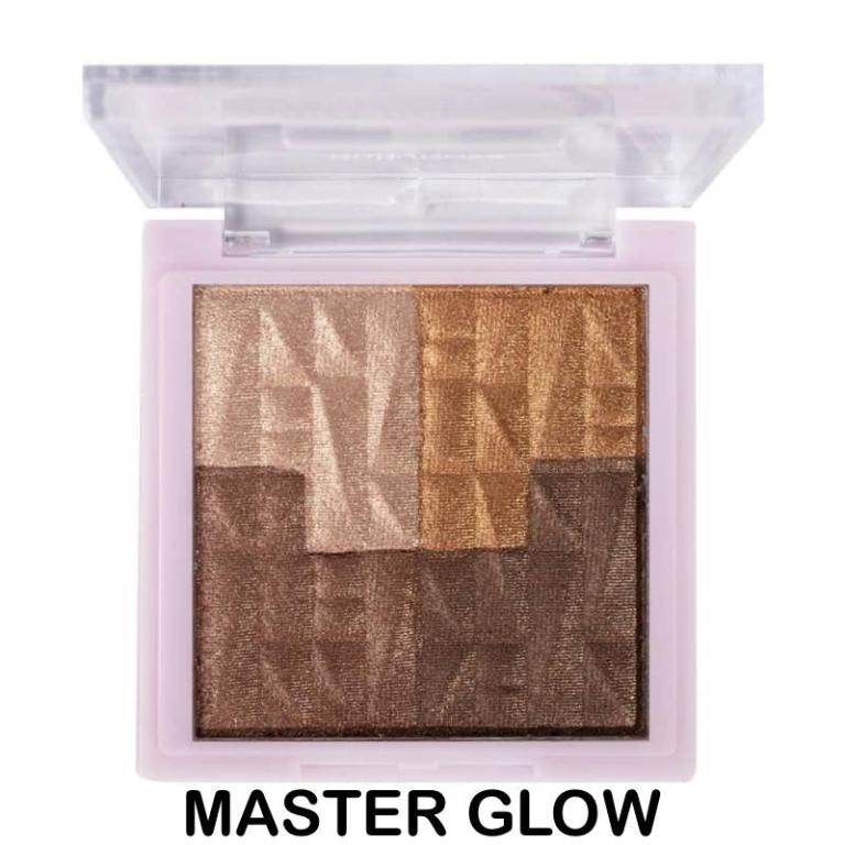 Ruby Rose Paleta de Iluminador Textura Acetinada Hb723 Cor:Master Glow