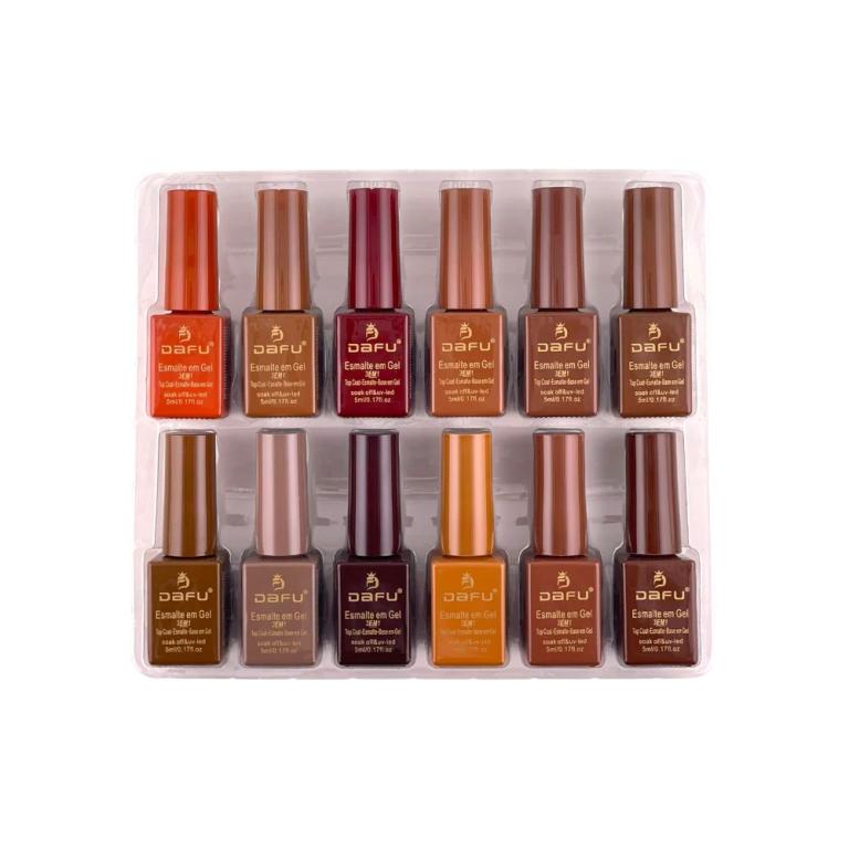 Esmalte Em Gel Dafu 12 Cores 3 em 1 5ml - DF-ONE12-M