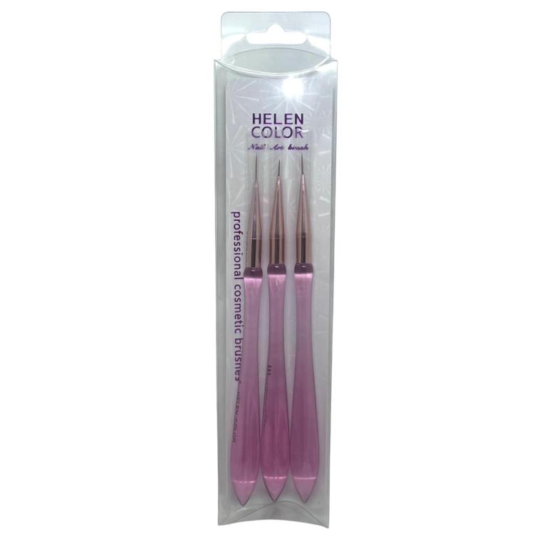 Pincel Kit Ponta Fina Com 3 Helen Color HMJB-025