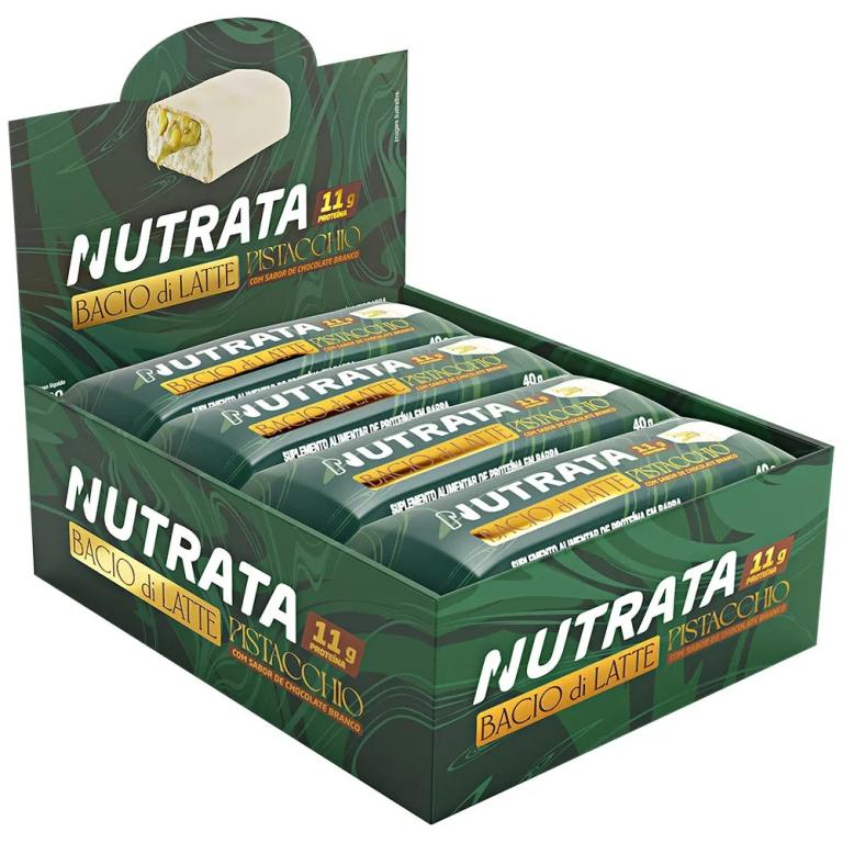 Barrinha Proteica Nutrata Whey Bacio de Latte Pistacchio 40gr