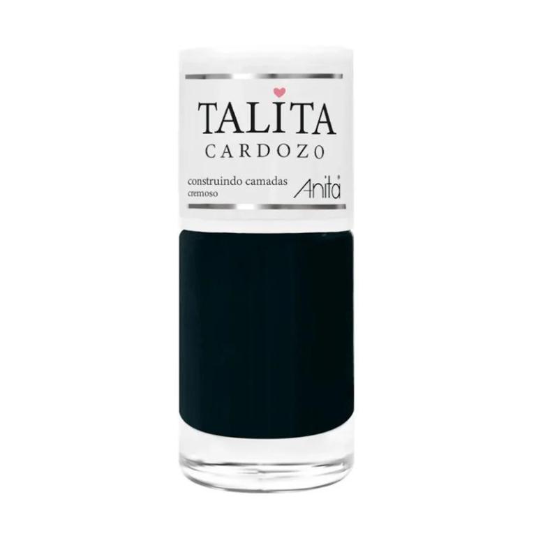 Esmalte Anita Talita Cardoso Cor:3-Construindo Camadas Preto Com Partículas Azuis