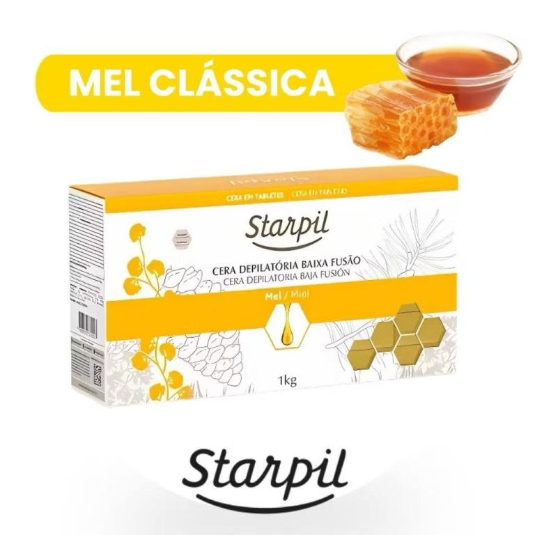 Starpil Cera Quente 1kg Essência:Mel