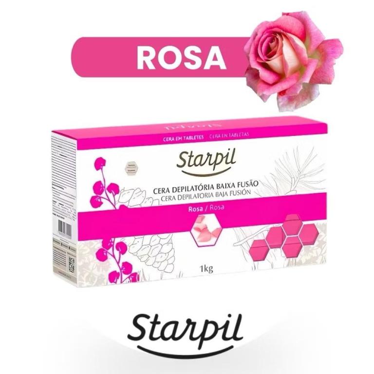 Starpil Cera Quente 1kg Essência:Rosa