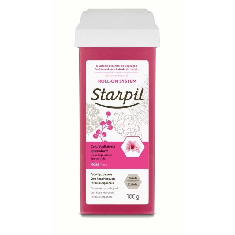 Starpil Cera Depilatória Roll On 100g Essência:Rosa