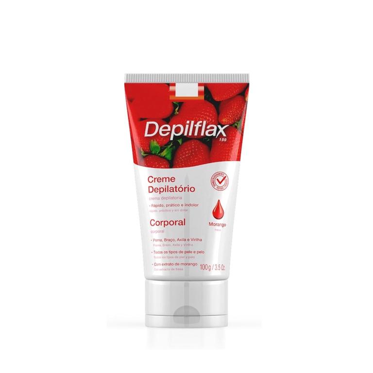 Depilflax Creme Depilatorio Corporal Morango 100g