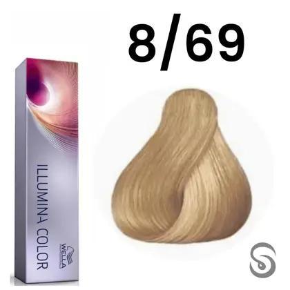Wella Coloração Illumina Color 60ml Cor:8/69 Louro Claro Violeta Acinzentado