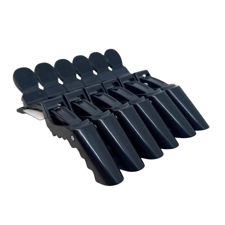 Presilha Prendedor Jacaré Clip C/6 Cor:1 - Preto