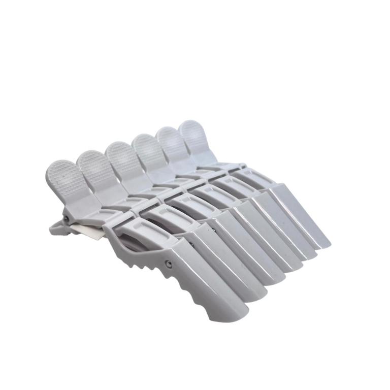 Presilha Prendedor Jacaré Clip C/6 Cor:2 - Branco