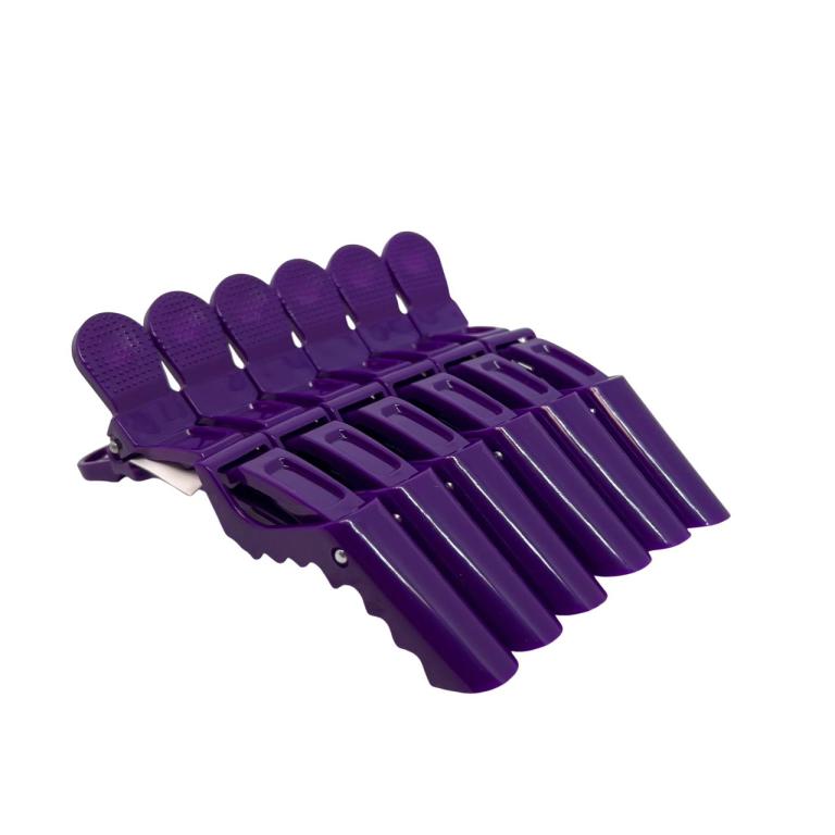 Presilha Prendedor Jacaré Clip C/6 Cor:4 - Roxo