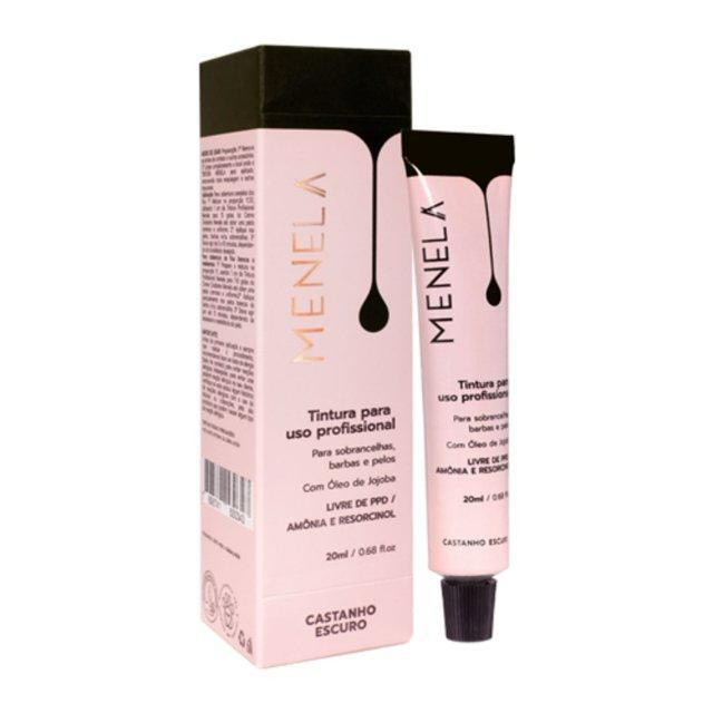 Menela Tintura Para Sobrancelha 20ml Cor:Castanho Escuro