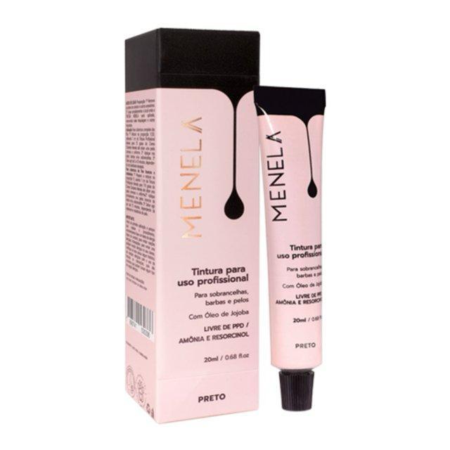 Menela Tintura Para Sobrancelha 20ml Cor:Preto