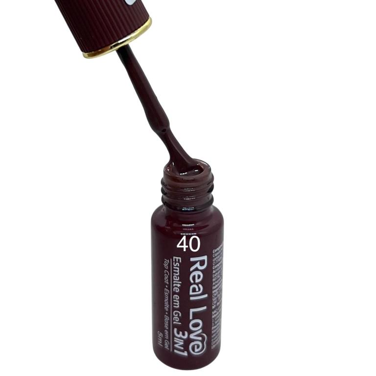 Esmalte Em Gel Real Love 3 In 1 Gel-47 Cor:40