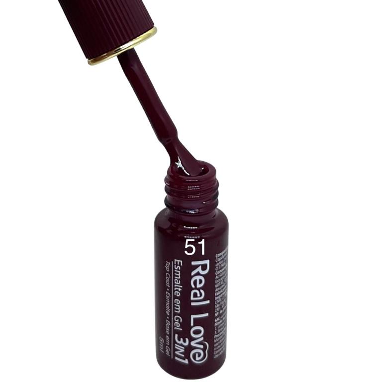 Esmalte Em Gel Real Love 3 In 1 Gel-47 Cor:51