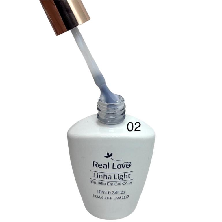 Real Love Esmalte em Gel Tons de Branco Francesinha 10 ml Cor:02 (Renda)