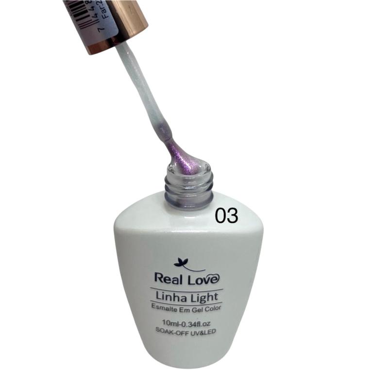 Real Love Esmalte em Gel Tons de Branco Francesinha 10 ml Cor:03 (Furta Cor)