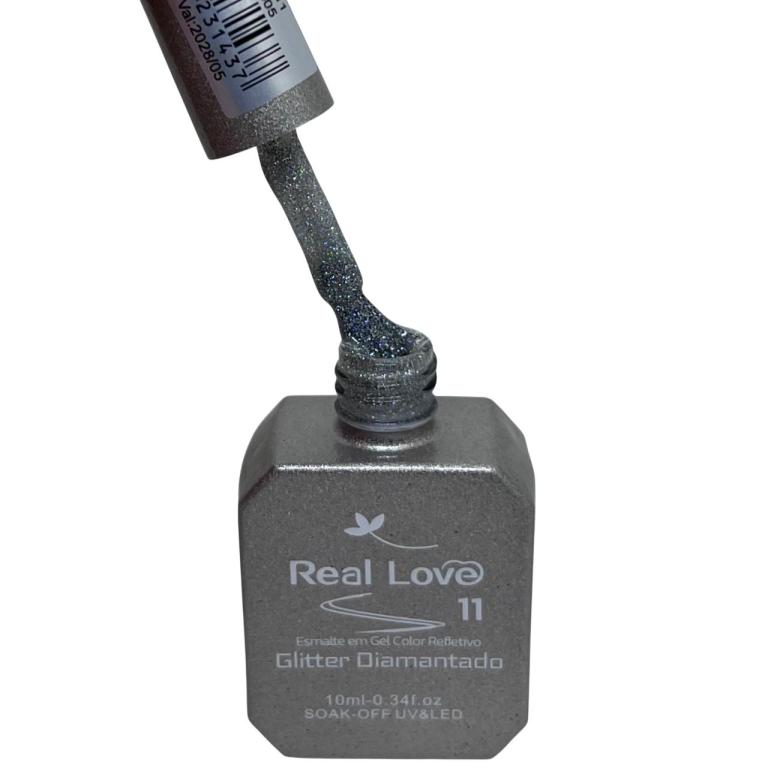 Esmalte em Gel Real Love Refletivo Glitter XD-GEL-39 10ml Cor:11
