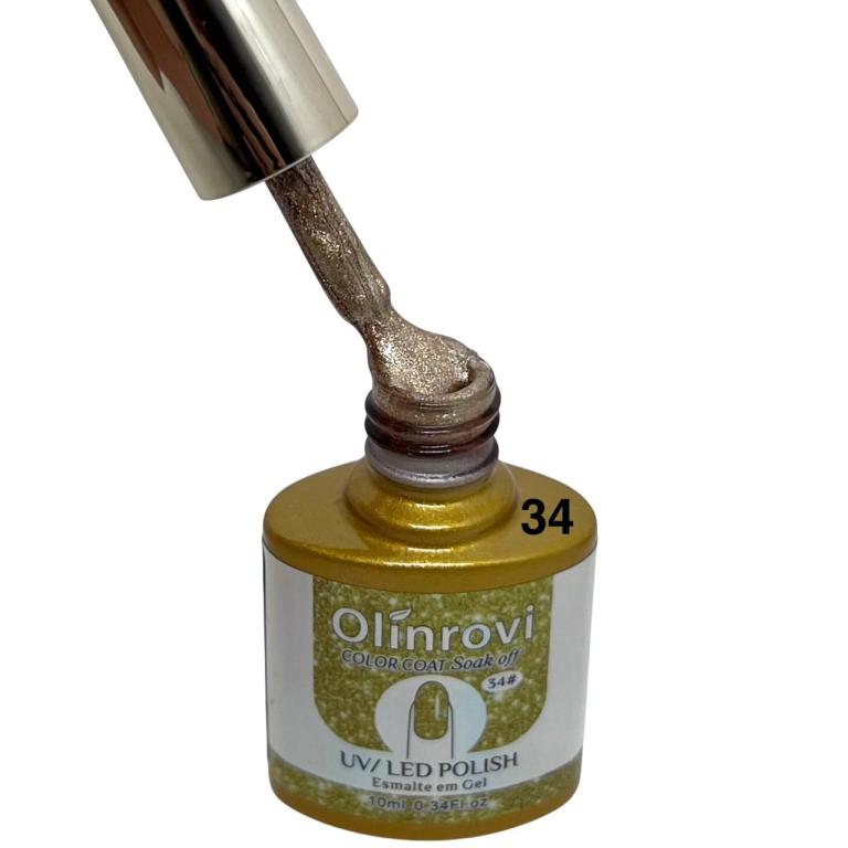Esmalte Em Gel Olinrovi BY-001 10ml Cor:34
