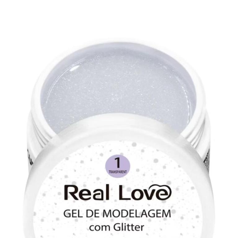 Real Love Gel Construtor Glitter 15ml Cor:01 - Transparente