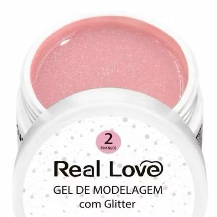 Real Love Gel Construtor Glitter 15ml Cor:02 - Pink Nude