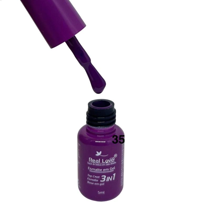 Esmalte Em Gel Real Love 3 In 1 Gel-97 Cor:35