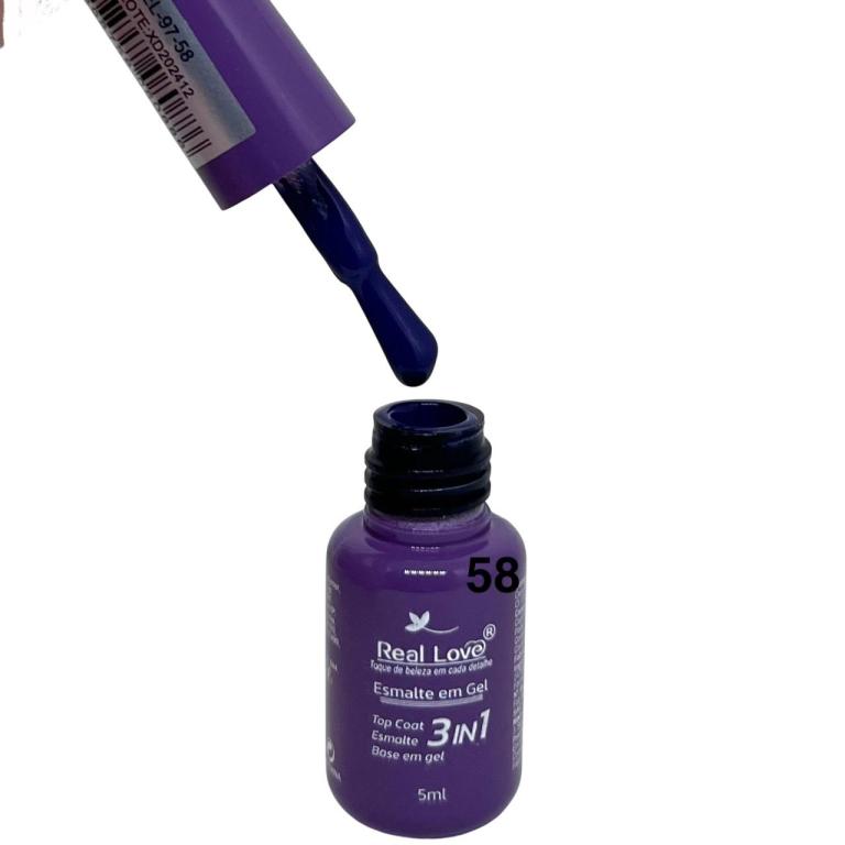 Esmalte Em Gel Real Love 3 In 1 Gel-97 Cor:58