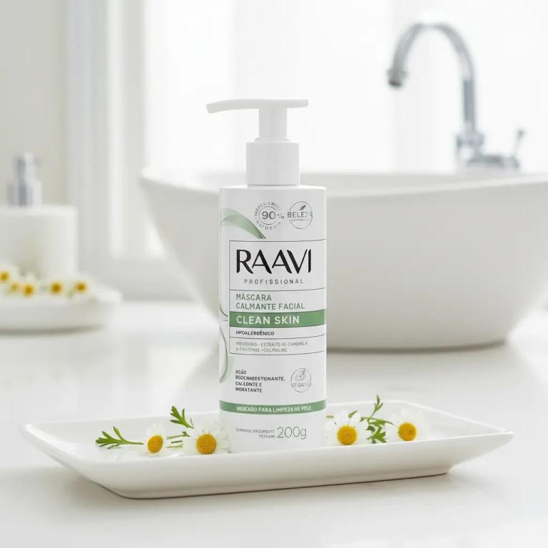 Raavi Máscara Facial Calmante Profissional Clean Skin 200g